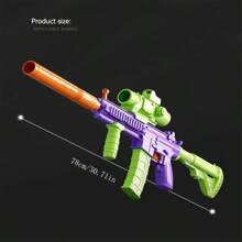 1set M416 Toy Gun, Semi-Auto Ejection Shell Assault Rifle, Educational Model, Long Shooting Range, Cool Appearance - Purple - View 6
