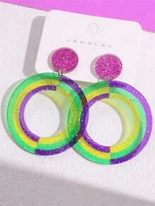 瑪蒂藍嘉年華系列多彩皇冠、香檳瓶、動物、狗形耳環作為派對禮物 - A - 查看 20