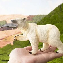 Oso Polar Atrapando Juguete Modelo De Pescado, Adecuado Para La Decoración De Escritorio - Blanco - Ver 6