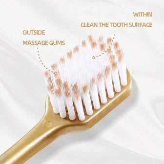 6pcs/Pack Wide Head Soft Bristles Adult Toothbrush, Household