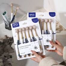 6pcs/Pack Wide Head Soft Bristles Adult Toothbrush, Household - Multicolor - View 10