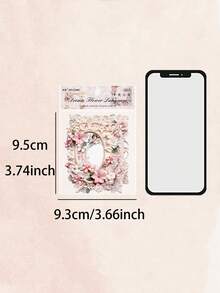 MOCARD 10 件/包復古花卉鏤空框剪貼簿材料、diy 裝飾用品、節日禮物、學校文具 - 玫紅色 - 查看 10