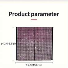 汽車三折化妝鑽鑲鏡,汽車遮陽板化妝鏡,汽車內部後視鏡 - 彩色 - 查看 4