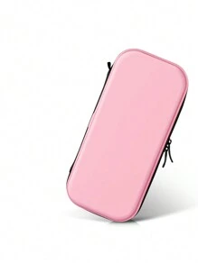 Storage Case Compatible With Switch Game, Compatible With Cartridge And Accessories, Shockproof And Crush Resistant, Large Capacity, Slim And Lightweight, Perfect Fit Design, Good Hand Feel, 1:1 Precision Mold Control, Protect Joystick From Crushing, Made Of Abs+Pc Material, Resist Heavy Pressure Without Deformation. - Pink - View 1