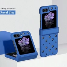 星星和空心設計的皮膚般的pc硬殼,輔以鉸鏈,提供全面的防摔保護,可兼容三星galaxy Z Flip5 4 3 5g - 淺藍色 - 查看 6