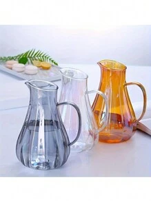 Multicolor Seashell Glass Cold Water Pitcher For Home, High Borosilicate Glass Juice Pitcher With Large Capacity, Suitable For Cold & Water & Boiling Water - Multicolor - View 5
