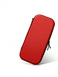 Storage Bag Compatible With Switch Game, Compatible With Game Case, Anti-Shock And Pressure-Resistant, Large Capacity, Thin And Light, Fully-Wrapped, Comfortable Handfeel, 1:1 Precision Mold Control, Anti-Shock And Pressure-Resistant, Non-Pressing Joystick, Abs+Pc Hard Shell, Not Deformed Under Heavy Pressure - Red - View 1
