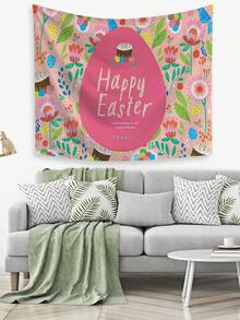 1入組復活節節日印花壁掛 - 玫紅色 - 查看 3