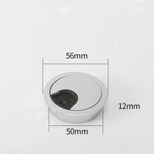 1 件高階鋅合金線盒、桌上型電纜管理、圓形線孔蓋硬體 - 亮光 - 查看 2