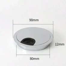 1 件高階鋅合金線盒、桌上型電纜管理、圓形線孔蓋硬體 - 亮光 - 查看 4