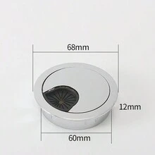 1 件高階鋅合金線盒、桌上型電纜管理、圓形線孔蓋硬體 - 亮光 - 查看 3