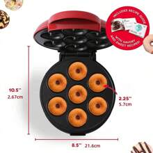 7-Lỗ Bánh vòng Máy móc , Đỏ  , Không dính Lớp áo Khay nướng bánh , Đa chức năng Vật dụng trong nhà Bữa sáng Máy móc - Đỏ - Xem 6