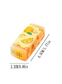 3pcs Random Color Cute Fruit Shaped Eraser For Stationery,Sketch,School,Eraser,Eraser Cute,Erasers,Back To School - Multicolor - View 7