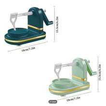 Automatic Fruit Peeler, Apple Peeler, Easy And Safe To Operate, Thin Peeling With Just Turning The Handle - Dark Green - View 2