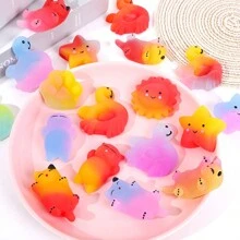 10 PCS Mochi Squishy Toys Color Random Squishies Party Favors - Multicolor - View 4