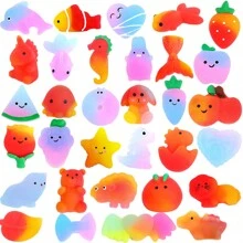 10 PCS Mochi Squishy Toys Color Random Squishies Party Favors - Multicolor - View 1