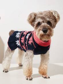 1pc New Arrival Cute Pet Octagonal Skirt Clothes, Anti-Shedding Sweater For Dogs And Cats - Multicolor - View 4