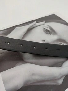 1pc Women's Black Belt With Star Shaped Decoration, Suitable For Daily Wear/Party, Pairs With Jeans And Work Pants - Black - View 6