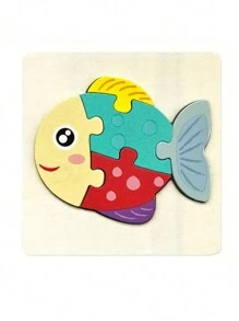 全新兒童木製拼圖玩具,卡通動物交通拼圖七件套拼圖玩具,適合喜愛汽車和動物的孩子。優秀的教育玩具,有助於發展手眼協調和色彩感受力,是送給你孩子的禮物。 - 彩色 - 查看 1