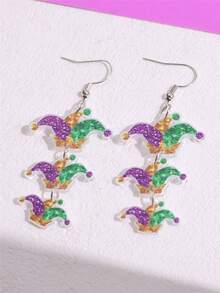 瑪蒂藍嘉年華系列多彩皇冠、香檳瓶、動物、狗形耳環作為派對禮物 - A - 查看 11