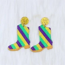 瑪蒂藍嘉年華系列多彩皇冠、香檳瓶、動物、狗形耳環作為派對禮物 - A - 查看 12