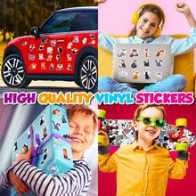 50 PCS, Super Cute Cat System Cartoon Pattern Waterproof Stickers, Personalized Graffiti Rainbow Horse Stickers, DIY Skateboard Phone Case Luggage Waterproof Stickers, Water Bottles, Refrigerators, Mobile Phones And Computers DIY Original Stickers. - Illustration Gray and White Cat - View 6