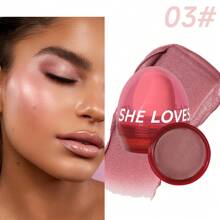 SHE LOVES Polvo ruborizador natural de destellos finos en crema, 20g/1 pieza