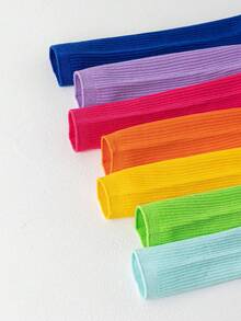 Children's Socks For Spring And Autumn, Boneless Mid-Calf Candy Color Socks For Big Boys And Girls - Hot Pink - View 4