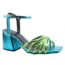 Women Heeled Sandals - 寶藍色 - 查看 3