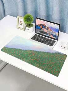 1入花紋防滑遊戲和工作鼠標墊,提供4種尺寸選擇 - 紅色 - 查看 4