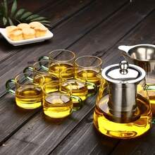 4入組綠色玻璃咖啡杯,帶手柄,小巧輕便,適用於家居、咖啡廳、商場、商店、茶、果汁、水等場合 - 綠色 - 查看 5