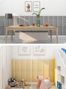 1 Peça Adesivo De Parede De Cabeceira Auto-adesivo À Prova D'água 3d Suave Para Quarto Infantil, Quarto E Sala De Estar