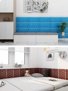 1 Peça Adesivo De Parede De Cabeceira Auto-adesivo À Prova D'água 3d Suave Para Quarto Infantil, Quarto E Sala De Estar