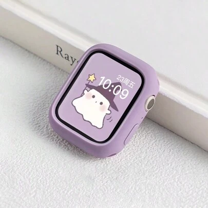 1 件女式紫色糖果色硅胶防震防撞手表壳适用于 38/40/41/42/44/45/49 毫米，兼容 Apple Watch Ultra2/Ultra/SE/9/8/7/6/5/4/3/2/1
