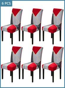 2/4/6 Piezas Cubresilla Elástica Impresa Cubre Sillas De Comedor Y Sus Patas, Protege Las Sillas Y Decora Tu Hogar