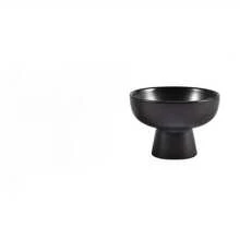 1pc Ceramic Dessert Cup With Foot, Ice Cream Cup, Home Kitchen Supplies - Black - View 4