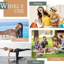 1入黑色防水透明沙灘包配件，化妝品、洗漱用品、旅行用品儲物袋，內部化妝品隔層收納袋，適用於旅行化妝包收納化妝品組織袋 - 黑色 - 查看 6