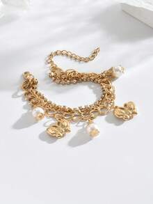 1只女性多層疊戴手鐲,愛情字母水晶合金手鐲,情人節禮物 - BM0146 - 查看 10