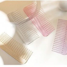 4pcs/Set New Colored Glitter Comb, High Transparent Fine-Toothed Shiny Hair Comb - Multicolor - View 6