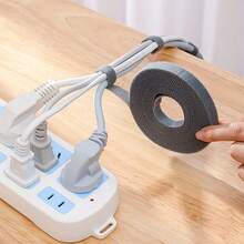 1 件 5m 新型電纜管理帶,帶可拆卸帶扣,帶鉤環緊固件的電線整理器 - 黑色 - 查看 9