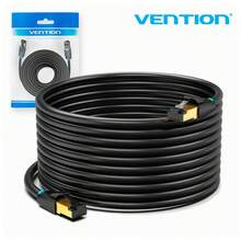 Cable De Red Cat8 Vention Rj45 Ethernet Sstp Patch Cable 15 Metros - Negro - Ver 2