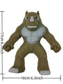 1入壓力緩解玩具,兒童遊戲和惡作劇：消除壓力犀牛聖誕裝飾,聖派翠克節配件,復活節裝飾和禮品,旅行必備品和家居裝飾 - 彩色 - 查看 2