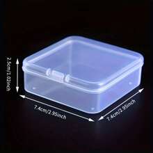 4pcs Mini Transparent Birthday Party Decorative Storage Box: Sticker Storage Box, Bead Storage Box, Organize And Portable For Your Accessories And Parts!,Stickers,Sticker Storage,Sticker Box - Multicolor - View 2
