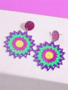 瑪蒂藍嘉年華系列多彩皇冠、香檳瓶、動物、狗形耳環作為派對禮物 - A - 查看 7