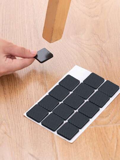 30pcs/Set Non-Slip EVA Table And Chair Pads Modern Black Wear-Resistant Home Pads Noise Reduction Protective Pads(The Product Has An Anti-Slip Function After Being Attached,Avoid Dragging The Stool Too Much To Cause Damage To The Bottom)