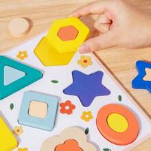 Montessori風格的木質手抓拼圖積木玩具,適合3歲幼童,早期教育形狀配對遊戲 - 水果拼圖 - 查看 11