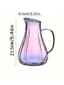 Multicolor Seashell Glass Cold Water Pitcher For Home, High Borosilicate Glass Juice Pitcher With Large Capacity, Suitable For Cold & Water & Boiling Water - Multicolor - View 3