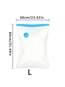 批發藍色密封式厚型真空壓縮袋,大號透明毯子真空收納袋,適用於家庭衣物分類和儲存 - 無色 - 查看 6