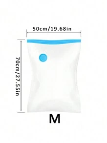 批發藍色密封式厚型真空壓縮袋,大號透明毯子真空收納袋,適用於家庭衣物分類和儲存 - 無色 - 查看 5