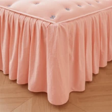 Romantic Bed Skirt & Embroidered Bedspread 3pcs Set, Fresh Style - Multicolor - View 4